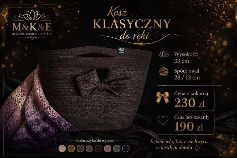 M&KRE luxury planter pot in elegant charcoal gray with decorative bow, featuring product specifications and pricing information on dark background